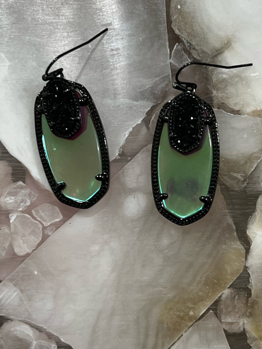 Kendra Scott gunmetal Emmy earrings